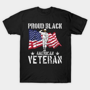 Black History Month Veteran T Proud American Quote Gift T-Shirt